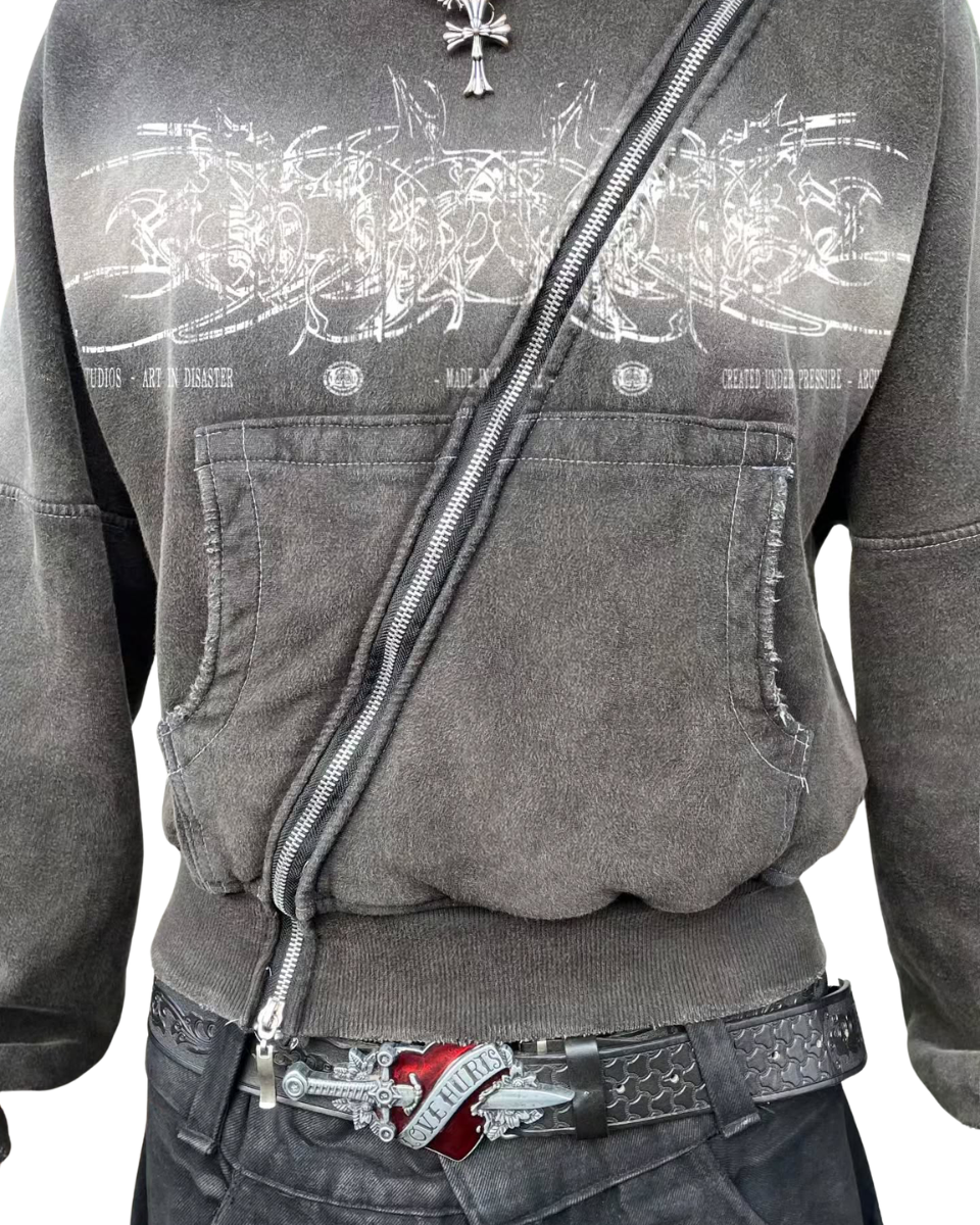 SCAR DIAGONAL ZIP