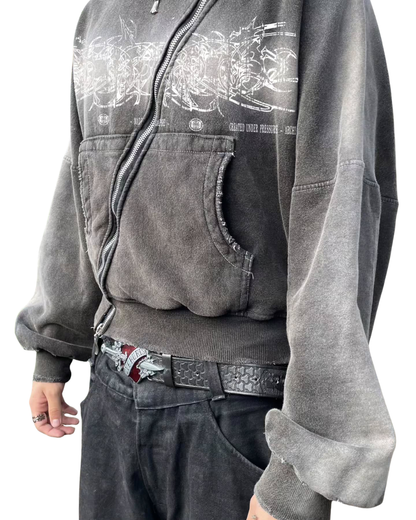 SCAR DIAGONAL ZIP
